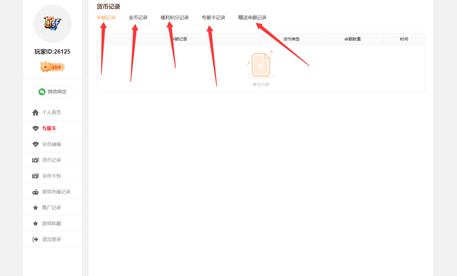 货币记录